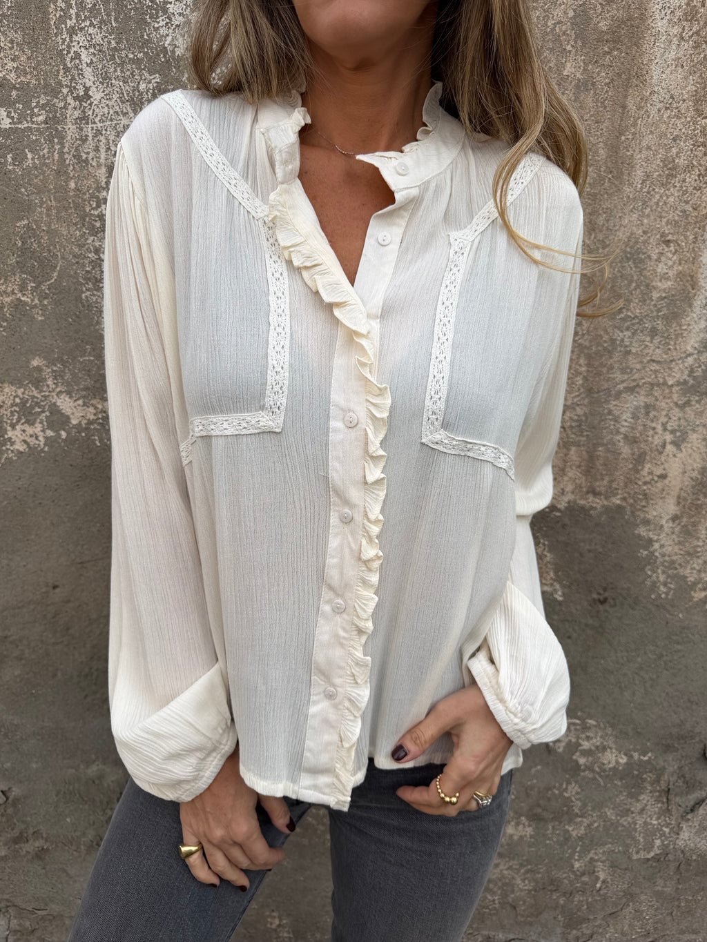Blusa preciosa crudo