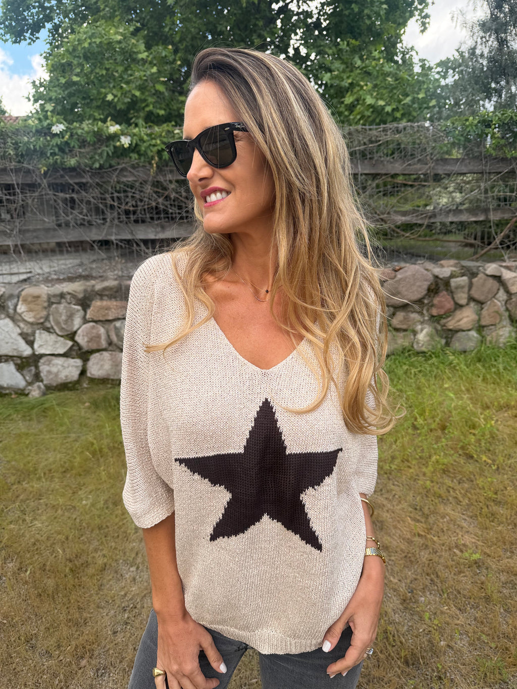 Chaleco star beige claro