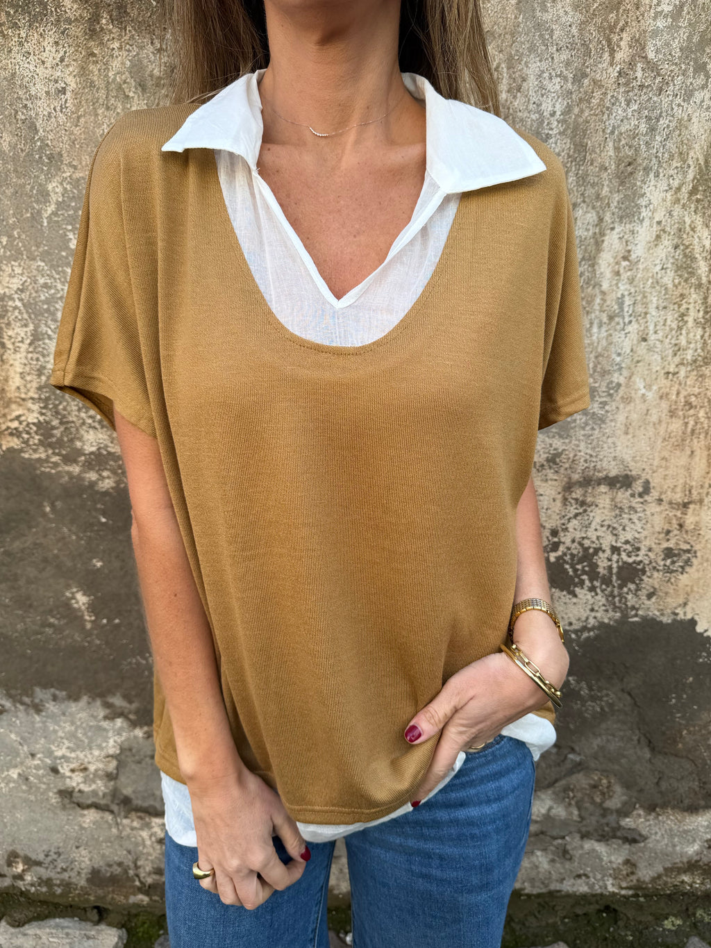 Blusa/ polera camel