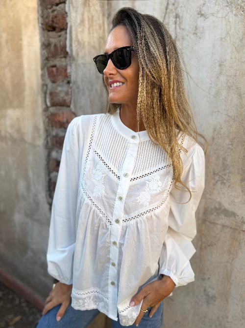 Blusa cedrón blanca