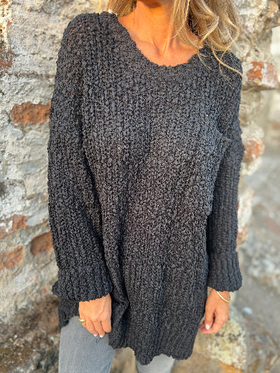 Maxxi chaleco pocket chenille negro