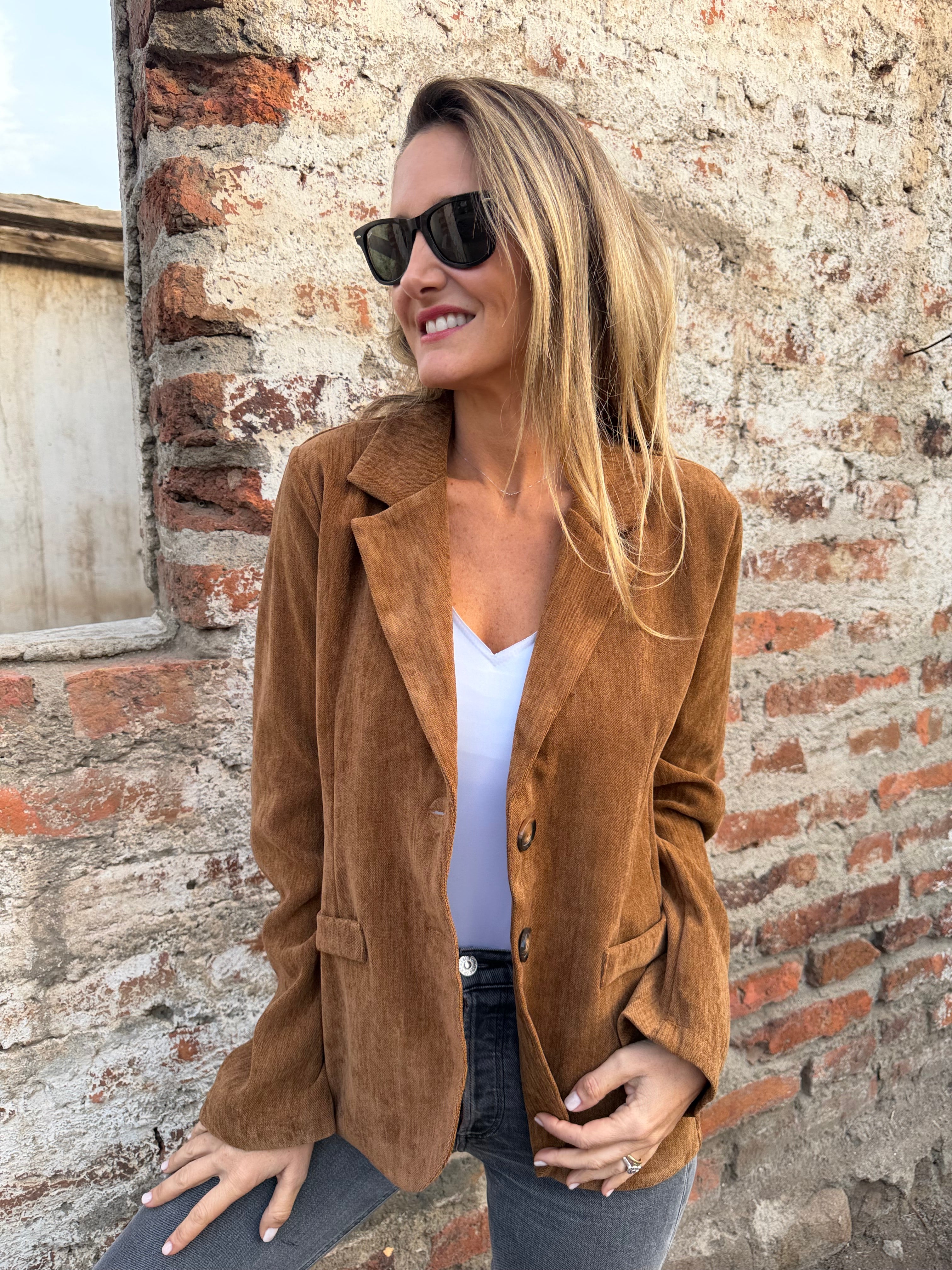 Blazer textura camel