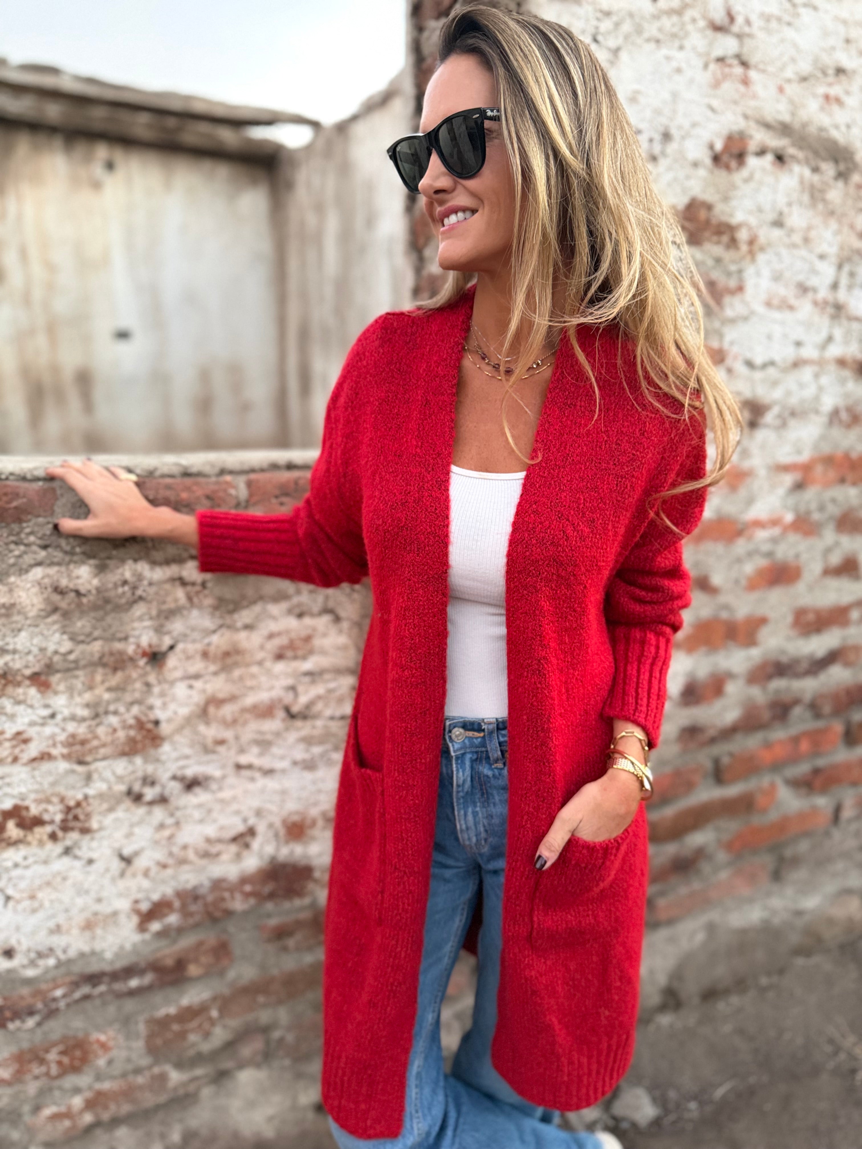 Chaleco alerce rojo italiano