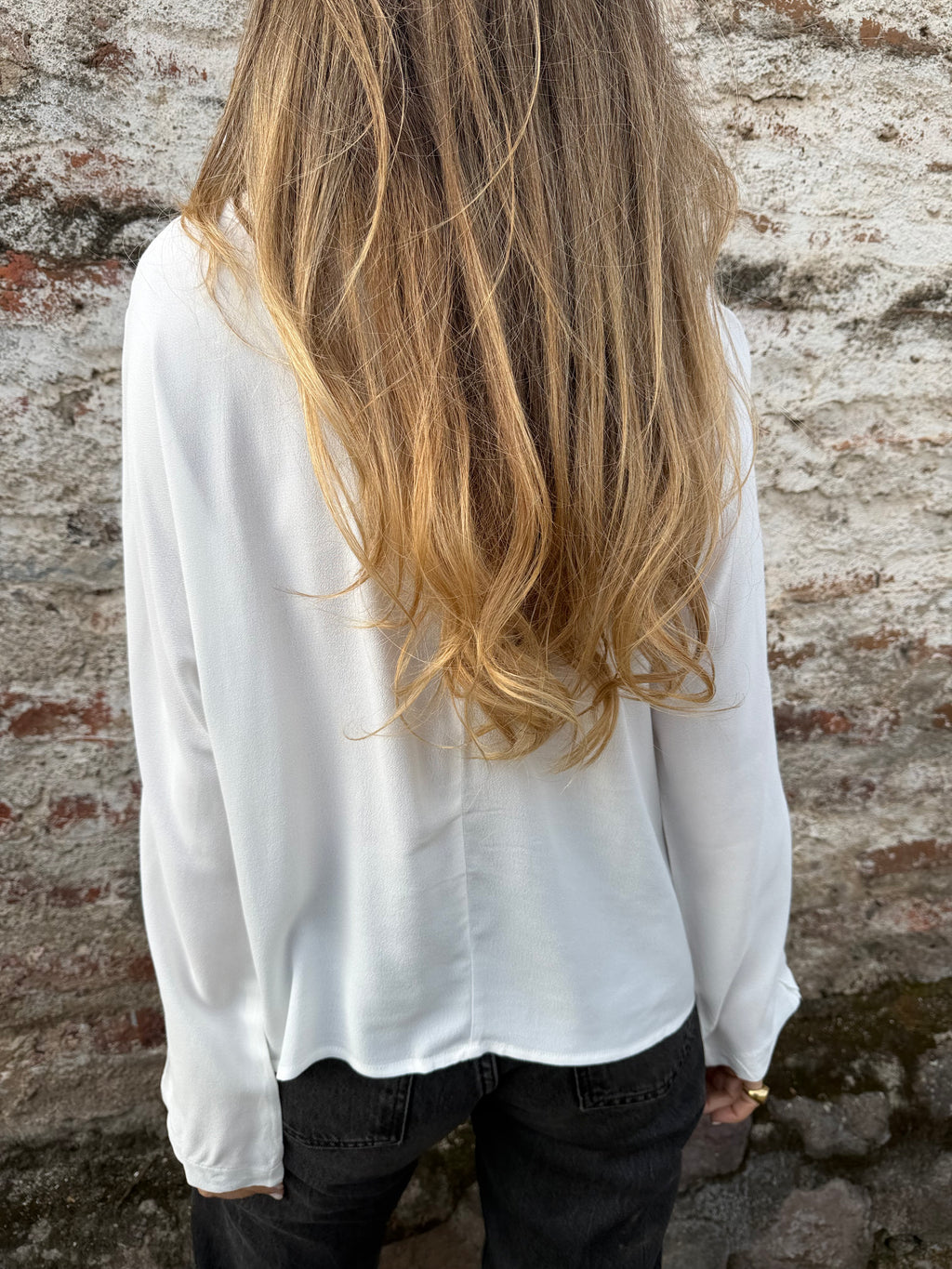 Blusa abotonada blanca
