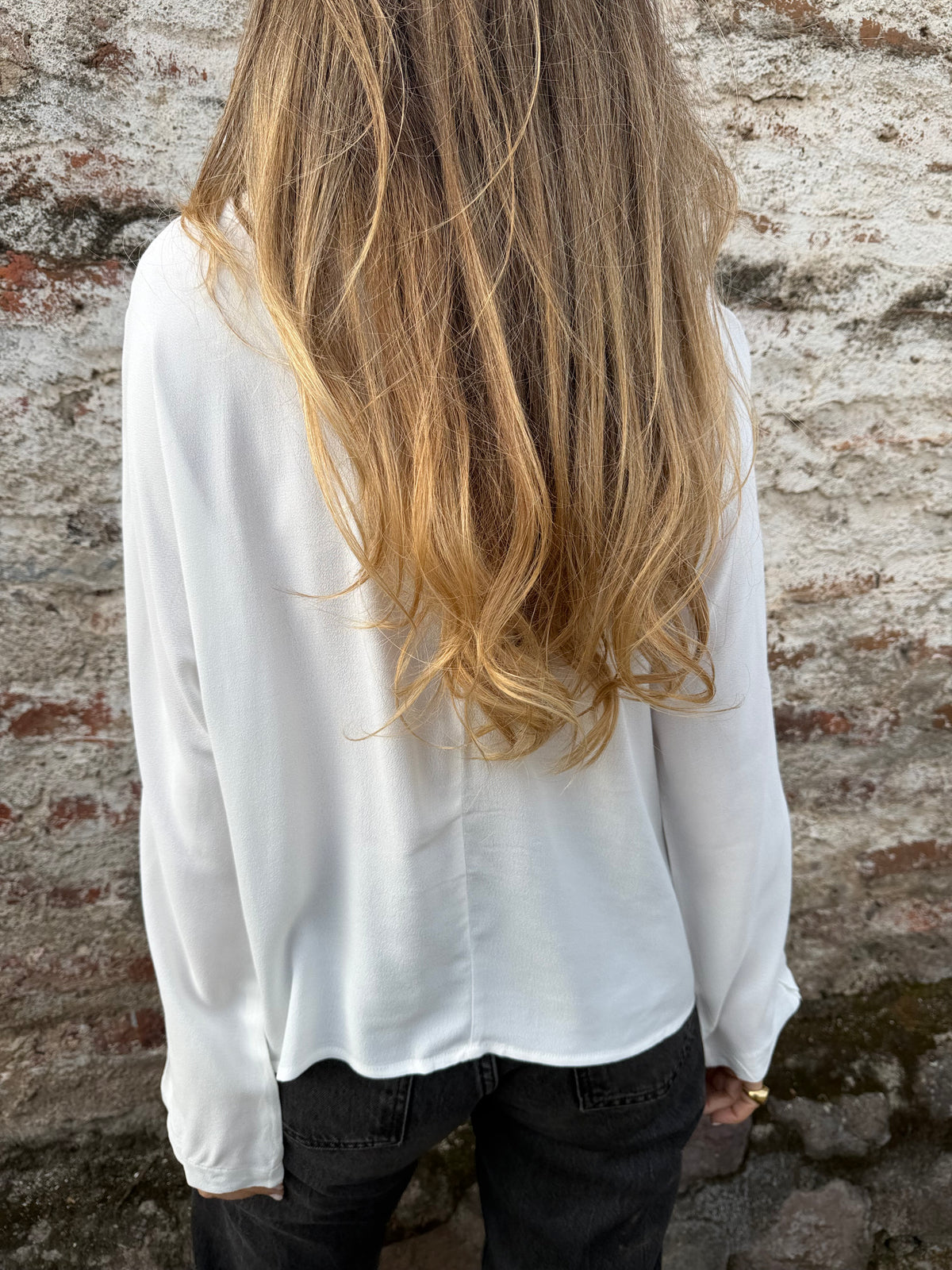 Blusa abotonada blanca