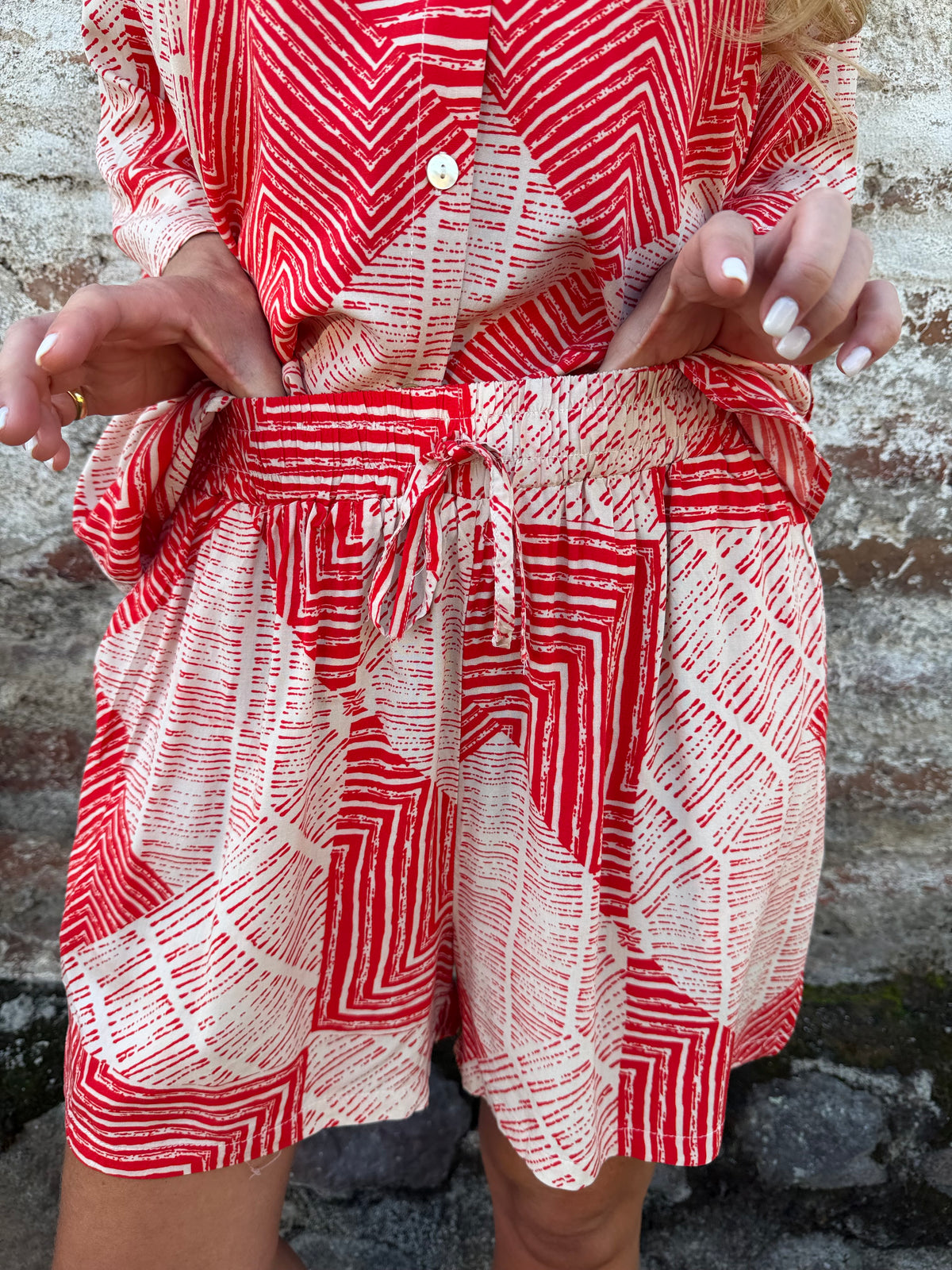 Set capri rojo