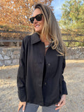 Chaqueta gabardina clásica negra