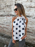 Blusa lazo y lunares azul