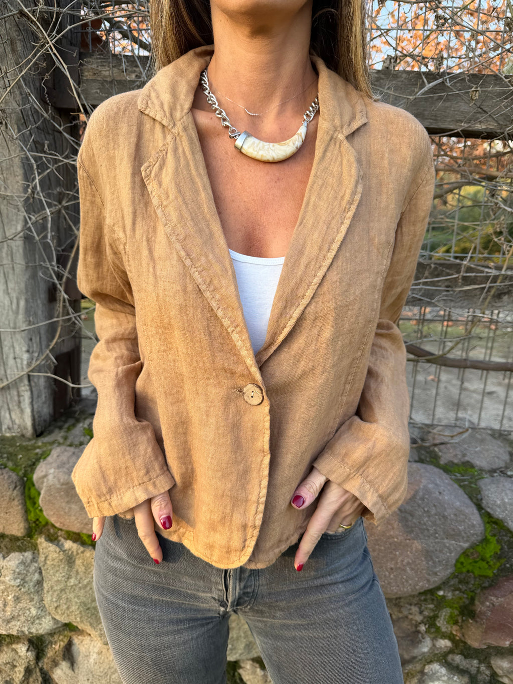 Blazer 100% lino camel