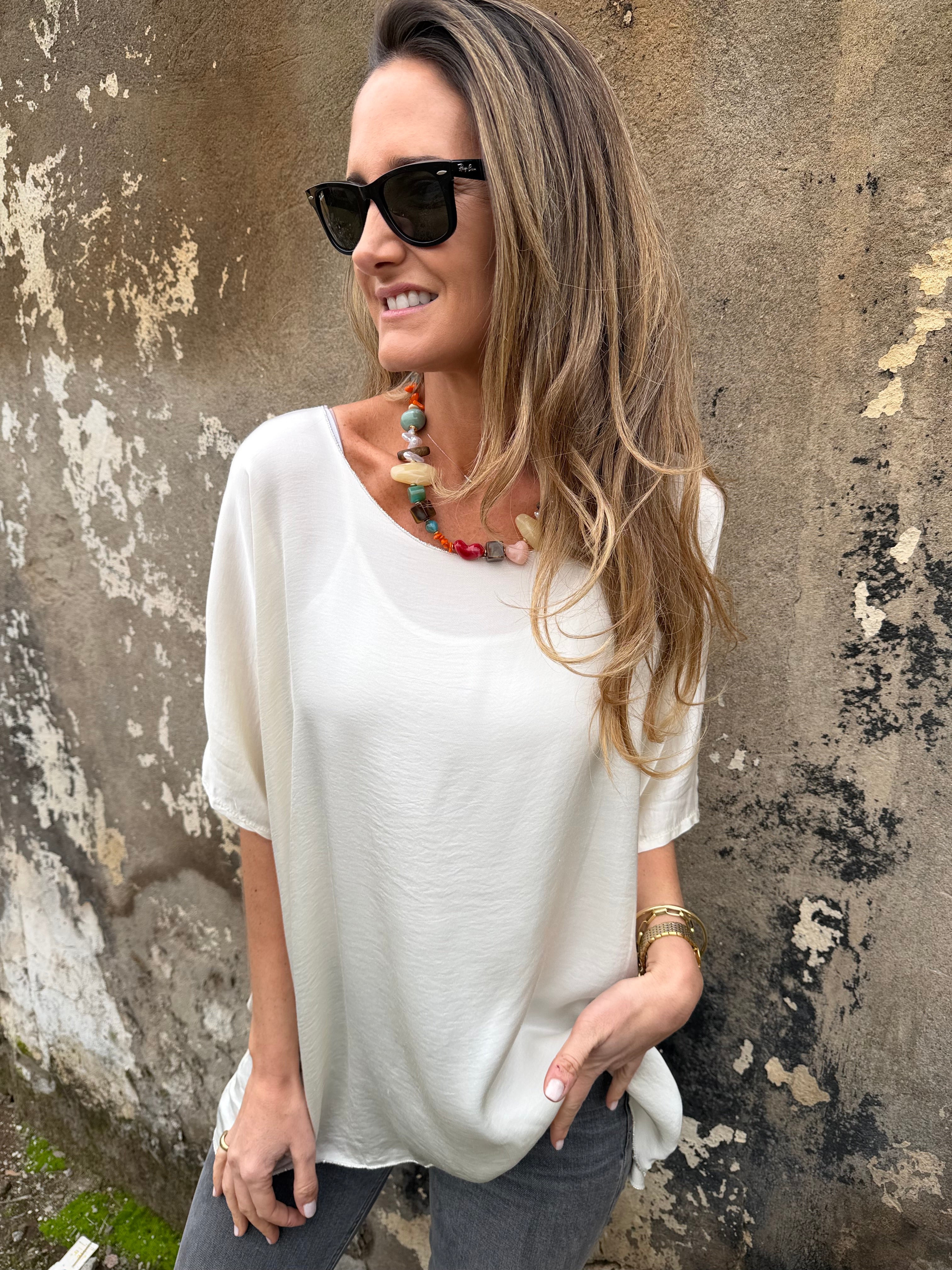 Polera seda/algodón