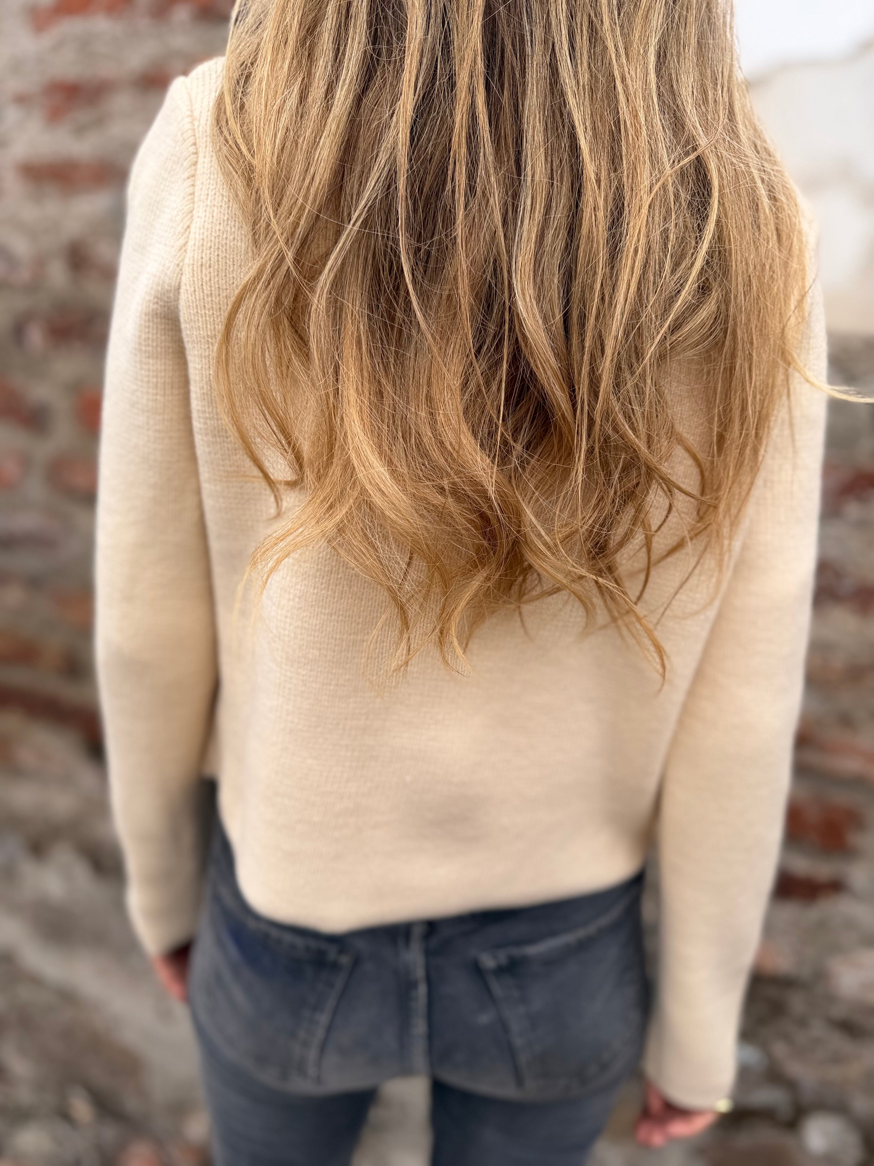 Chaleco tipo chaquetita crudo