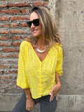 Blusa súper broderie amarilla