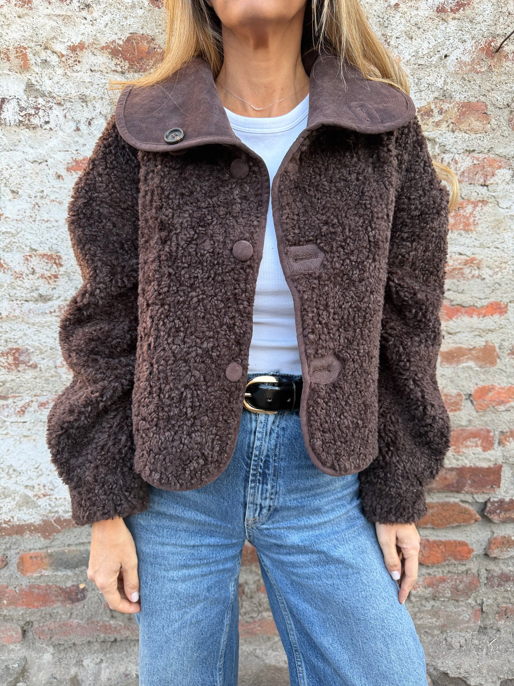 New chaqueta reversible chiporro chocolate