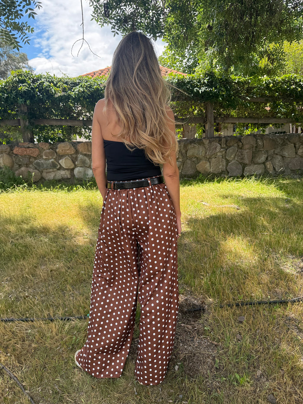 New palazo polca dots caramelo