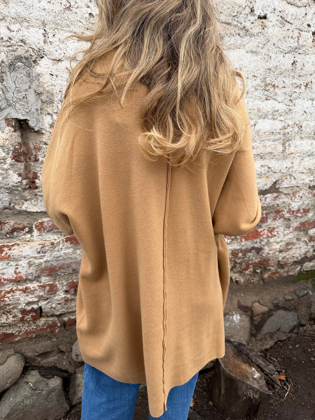 Chalecón mega botones camel