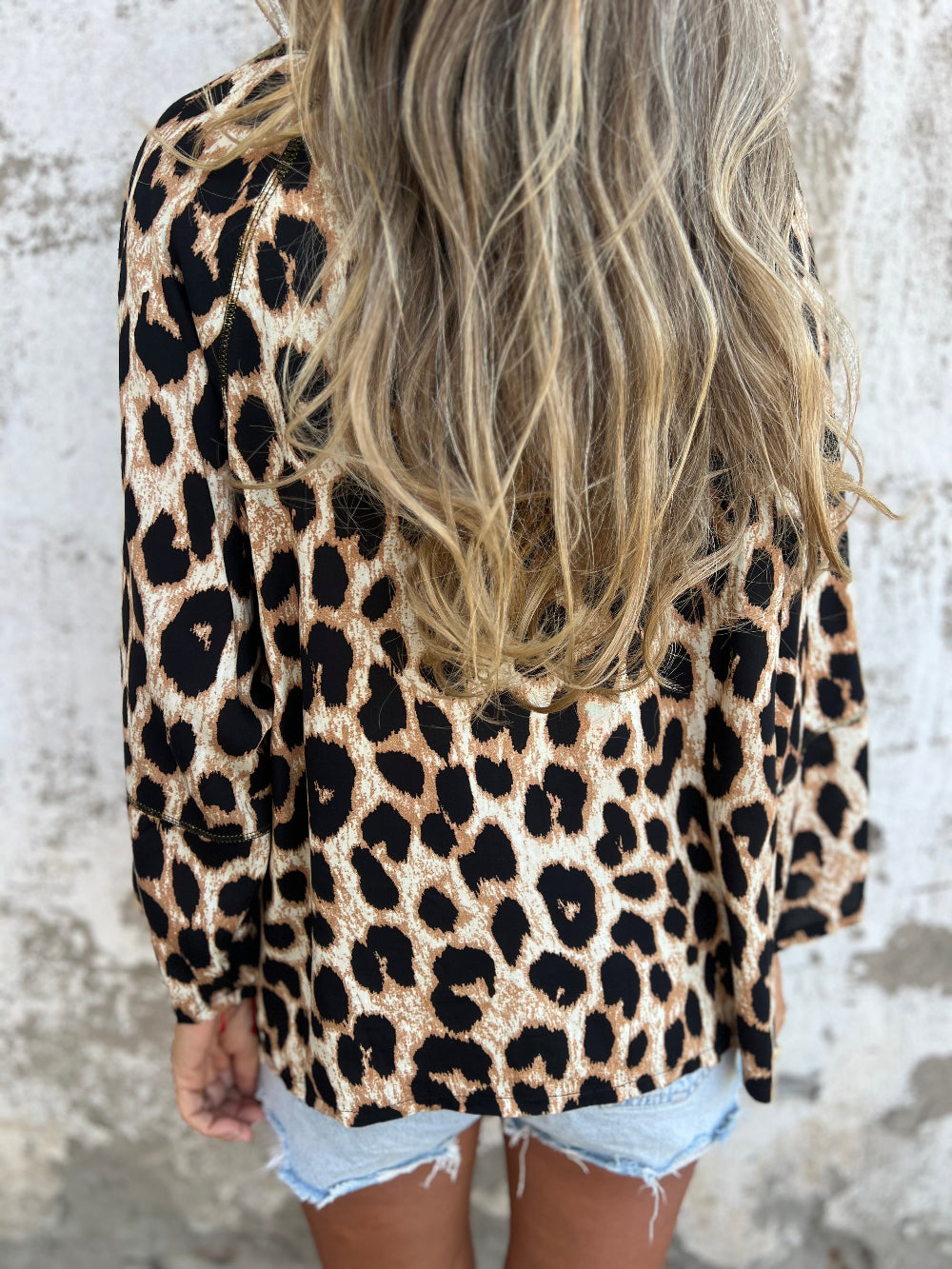 Blusa básica print beige