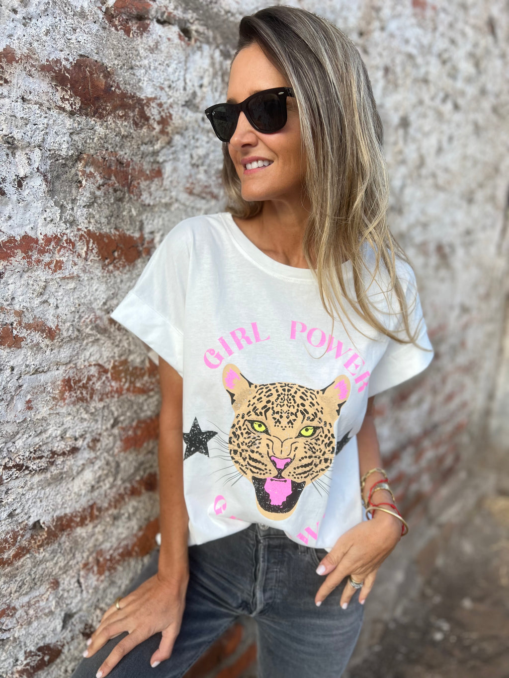 Polera tigre blanca