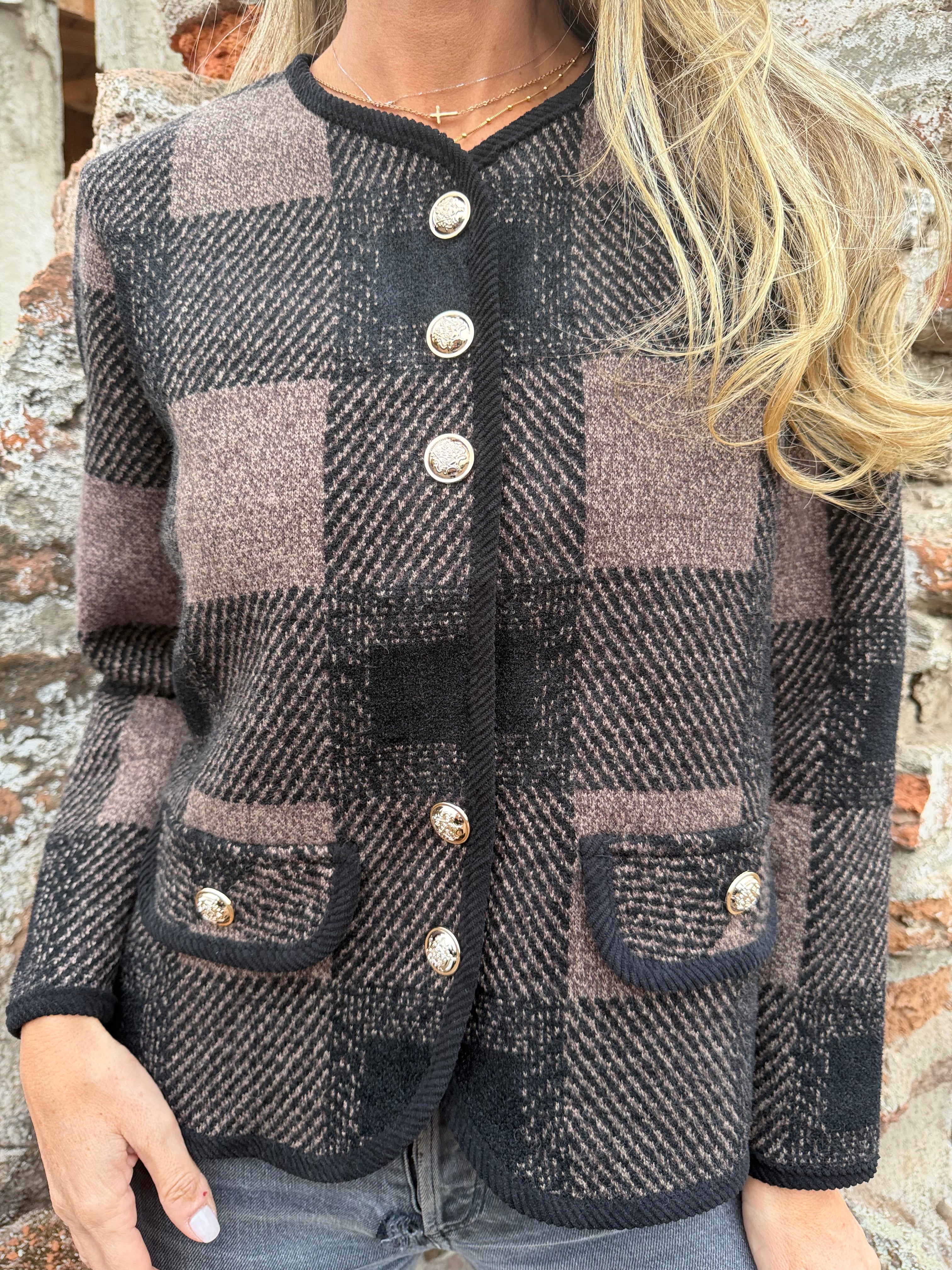 Chaqueta cuadrille clásica taupe