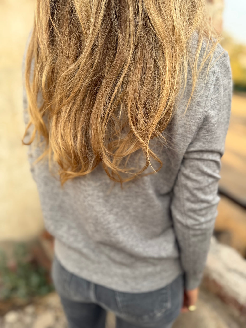 Chaleco básico cuello redondo gris
