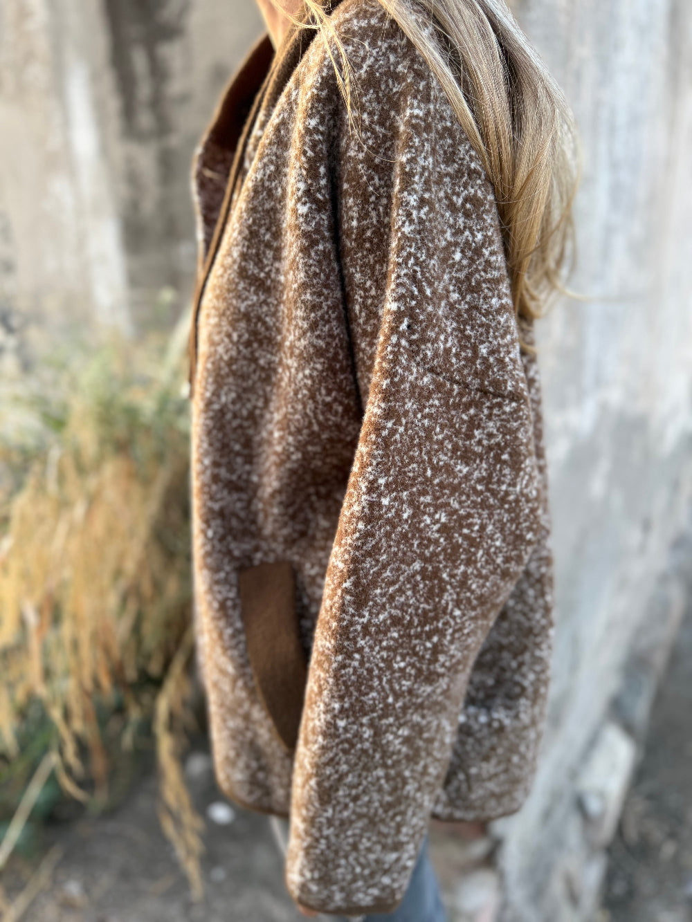 Abrigo variegado camel
