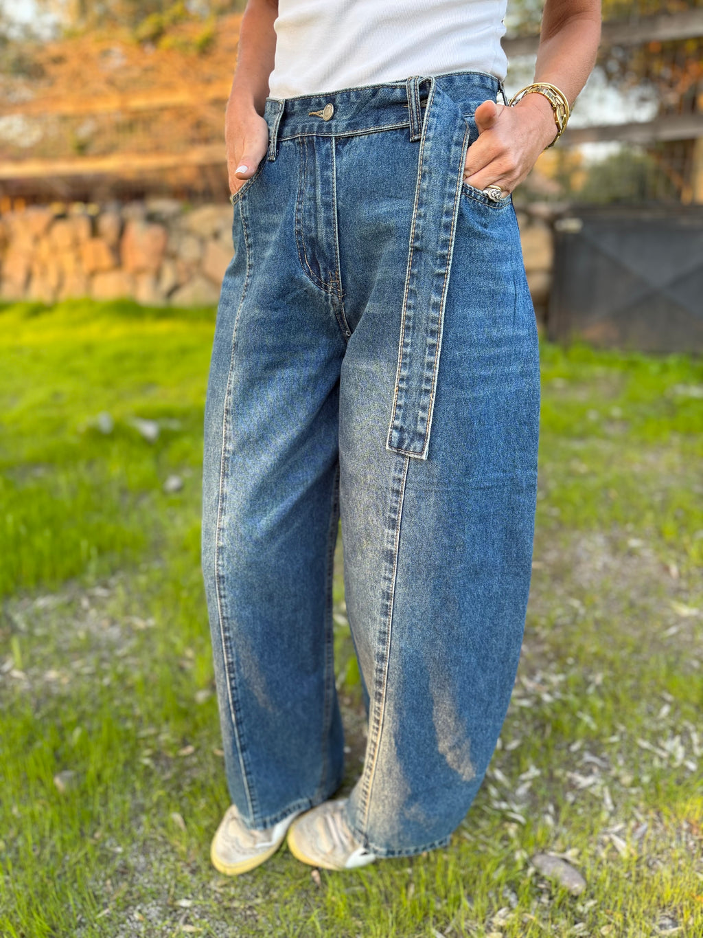 Bluejean new barrel cinto azul