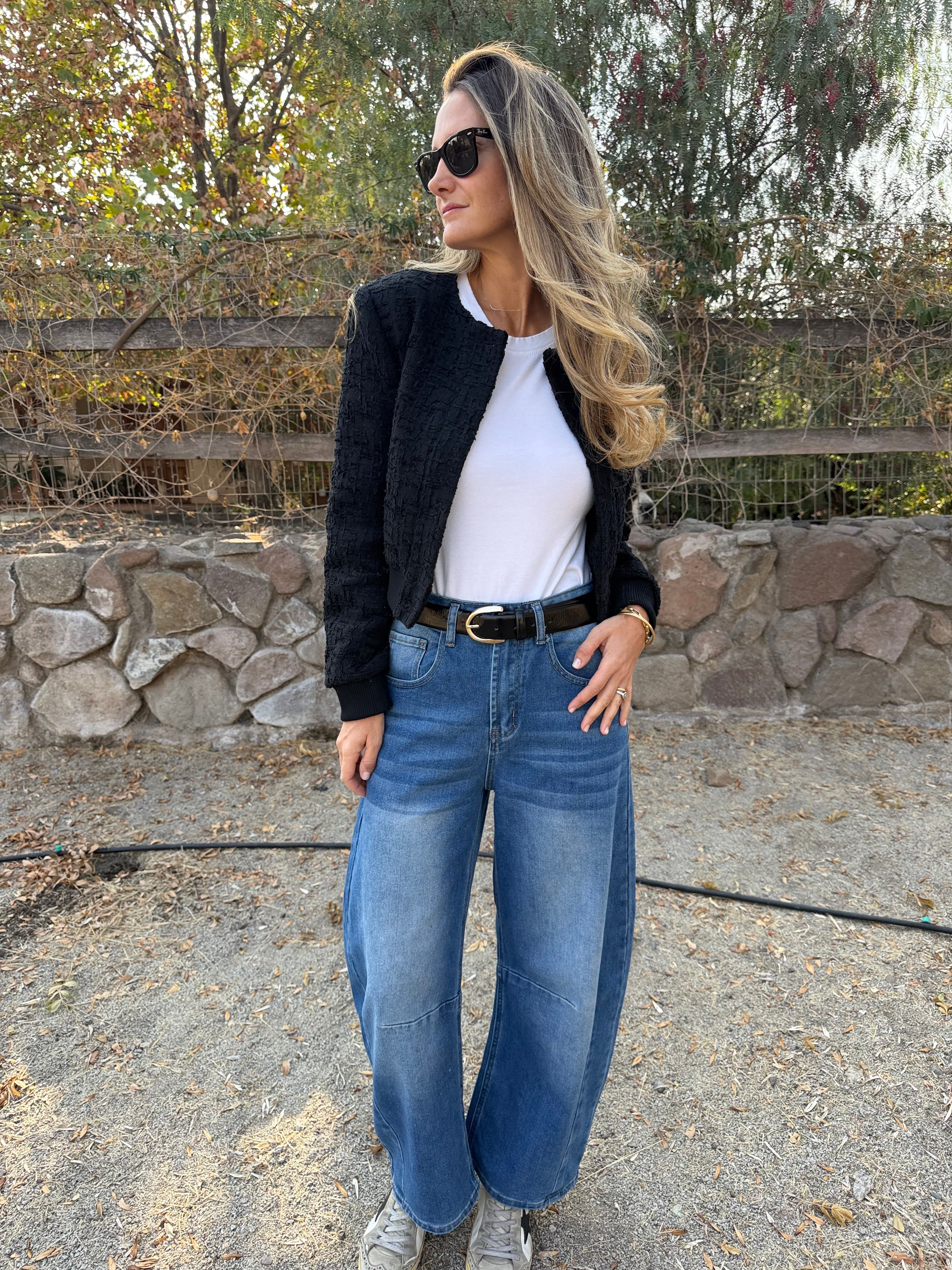 Bluejean tipo barrel zara celeste
