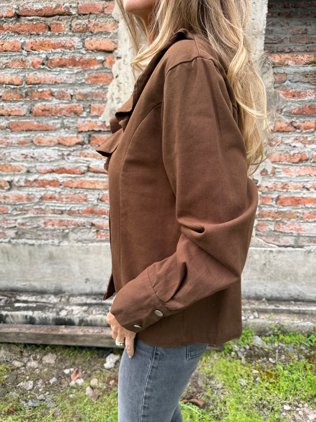 Blusa bluejean vuelos café