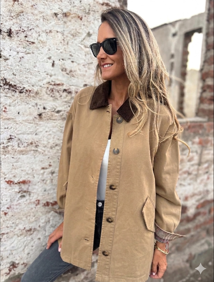 Abrigo gabardina inglés beige