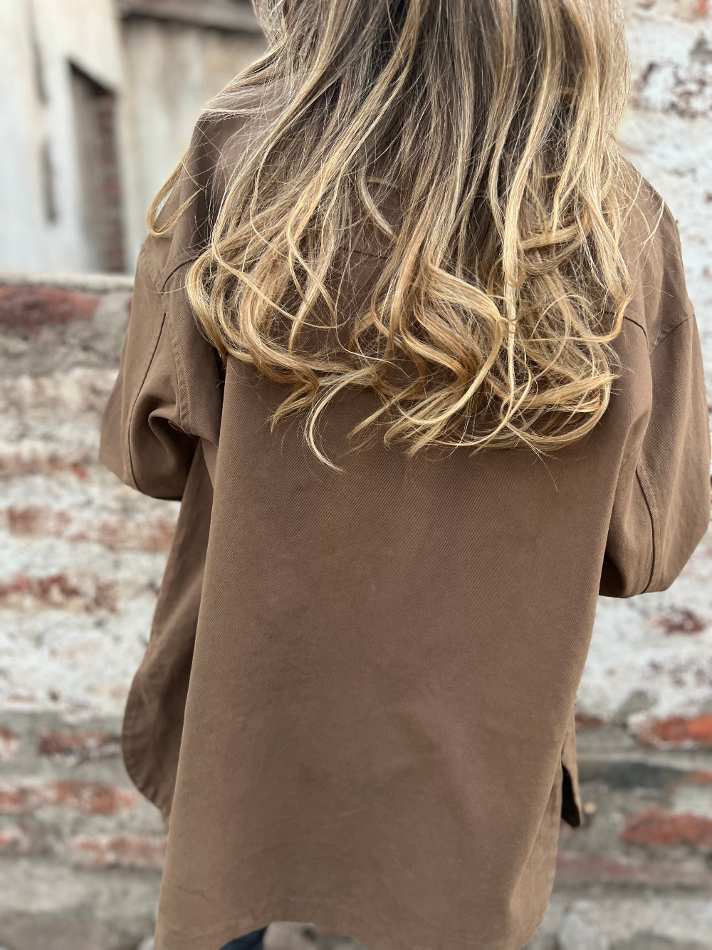 Abrigo gabardina inglés camel