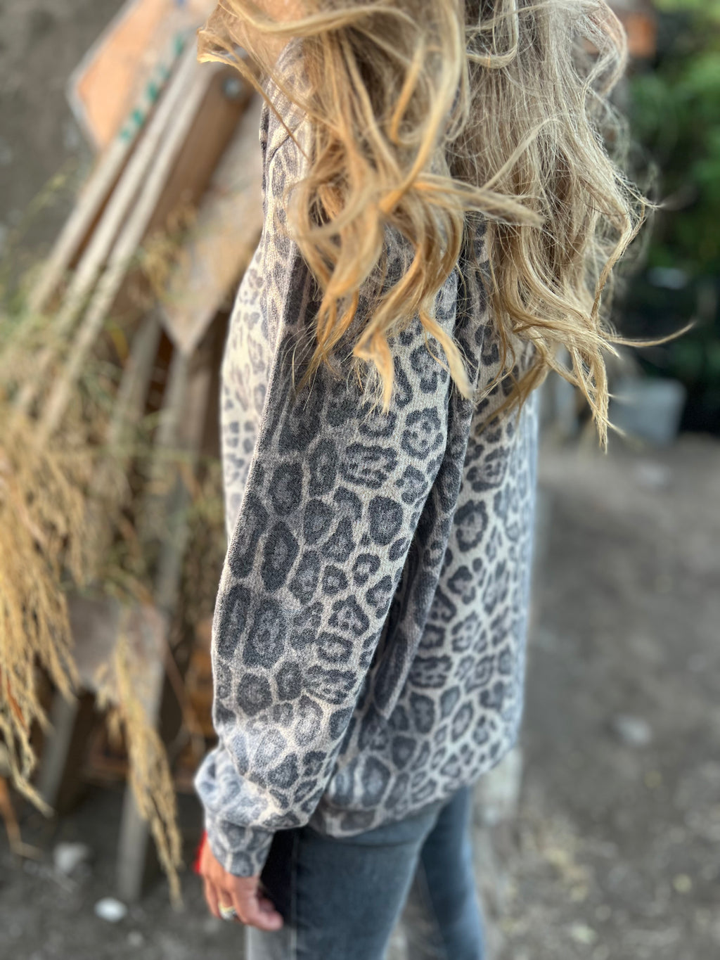 Chaleco chita print gris
