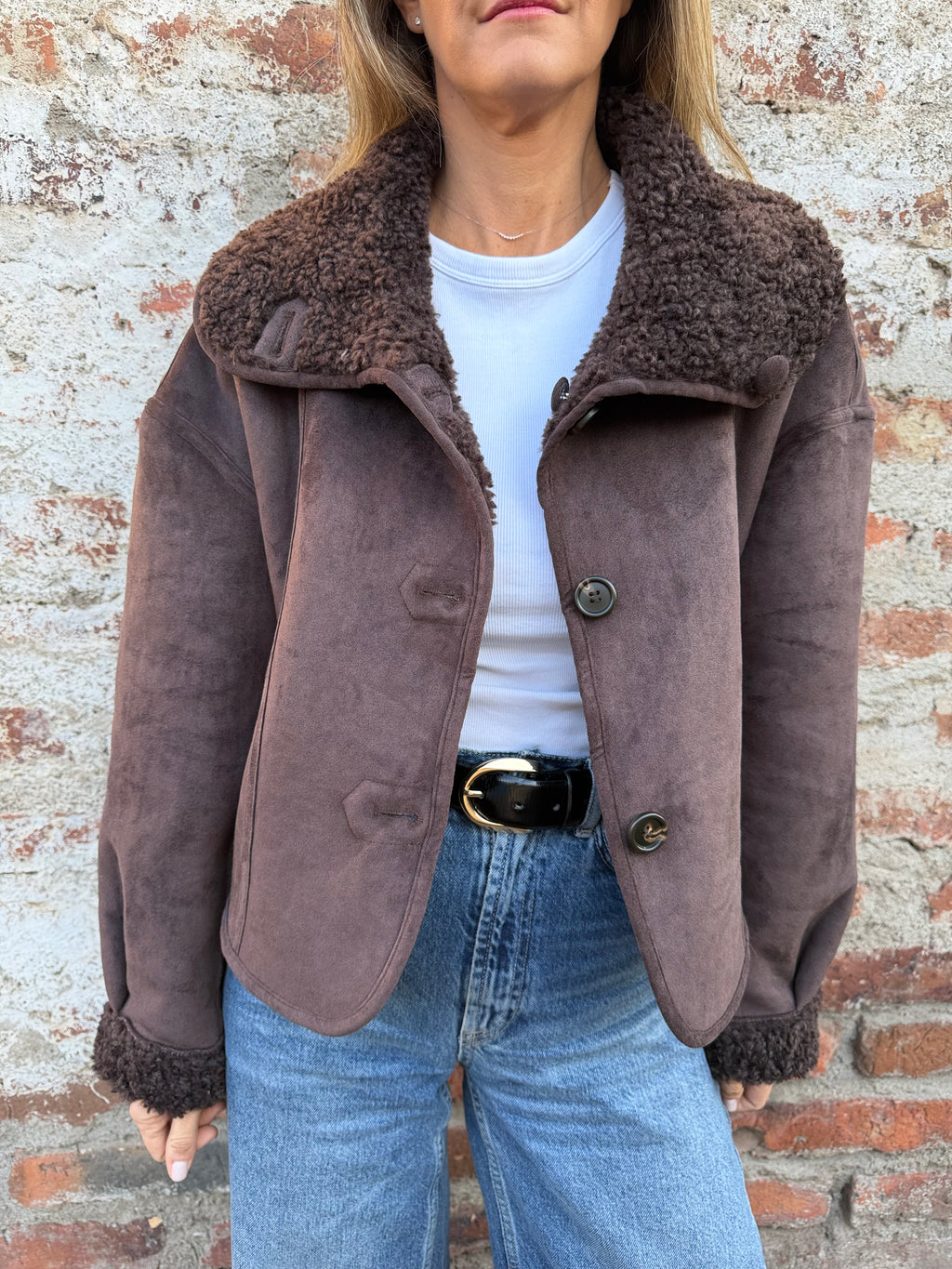 New chaqueta reversible chiporro chocolate