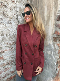 Blazer efecto gamuza increíble burdeo