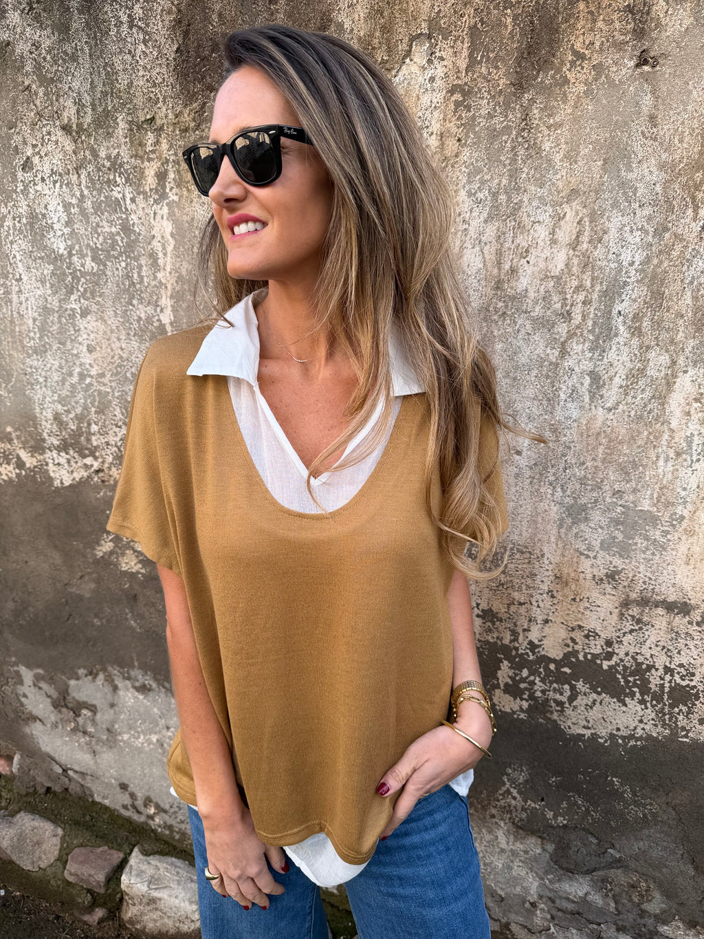 Blusa/ polera camel