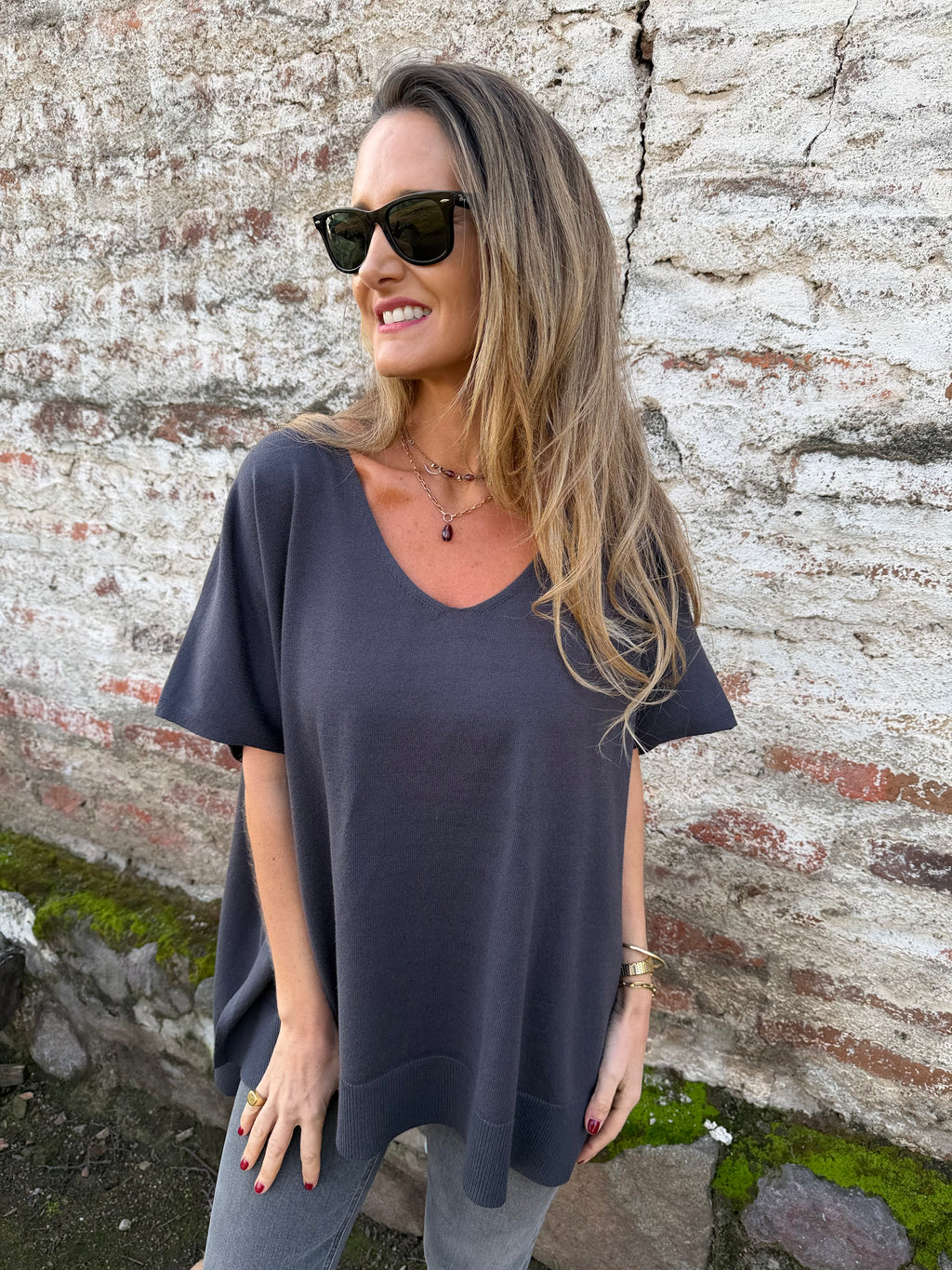 Chaleco tapado gris
