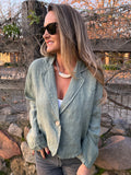 Blazer 100% lino verde