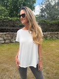 Polera algodón nudo espalda blanca