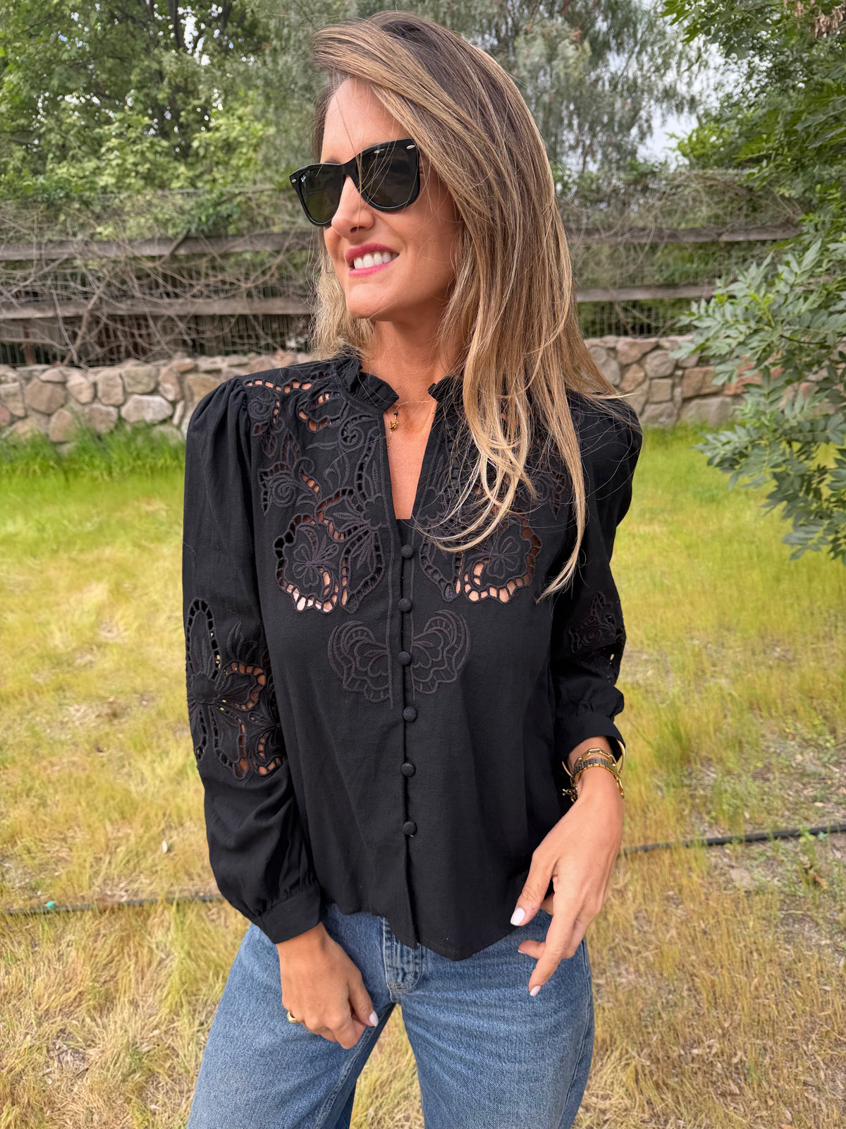 Blusa crespusculo negra