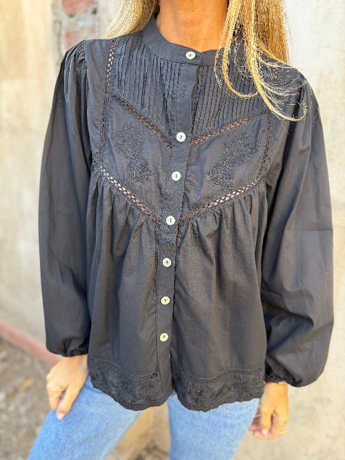 Blusa cedrón negra