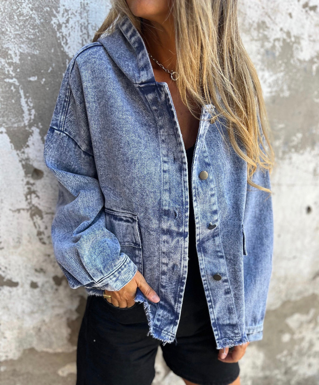 Chaqueta bluejean rain azul