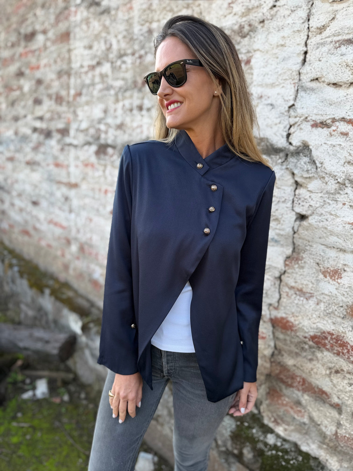 Chaqueta new funnel formal azul
