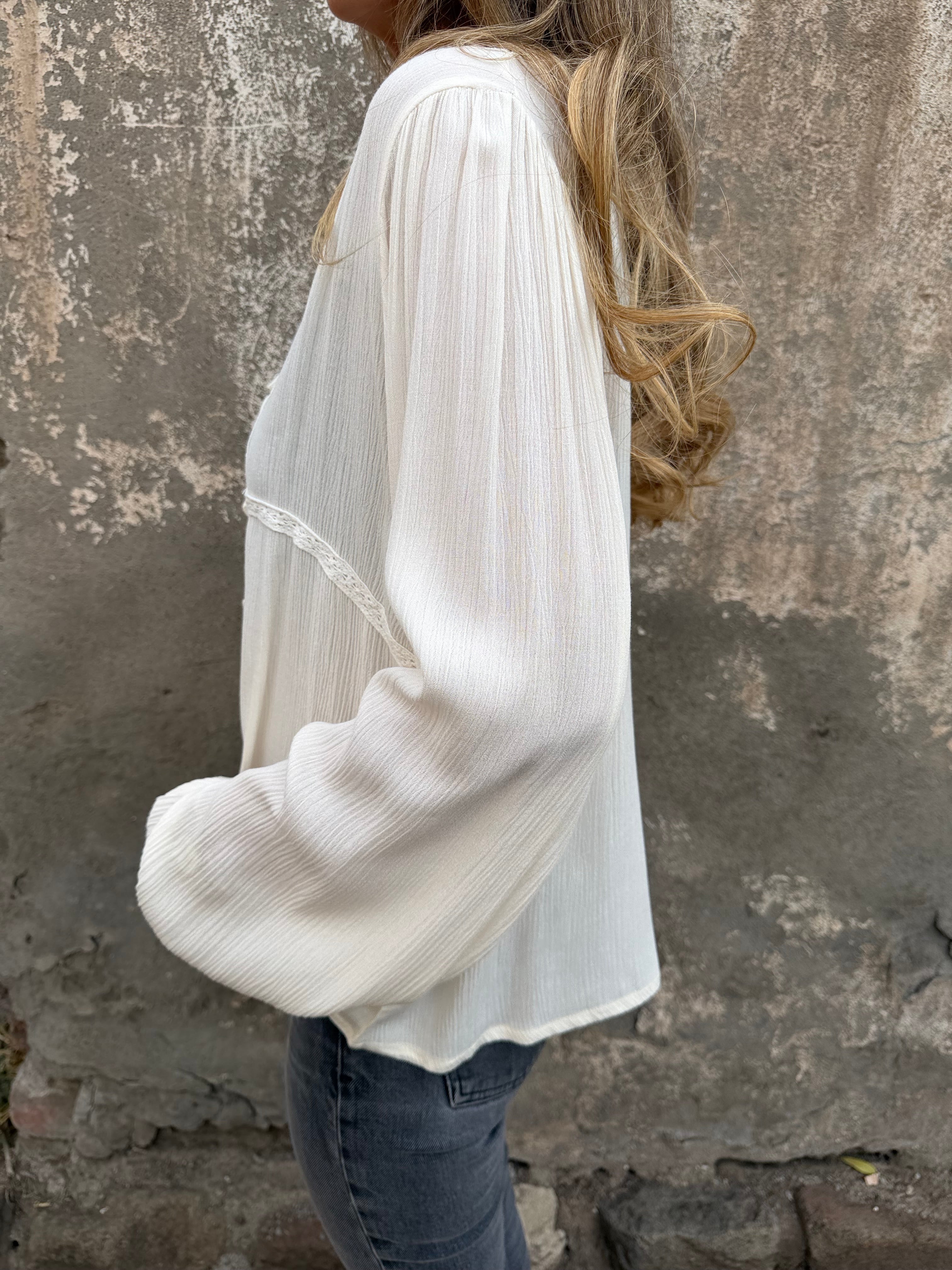 Blusa preciosa crudo
