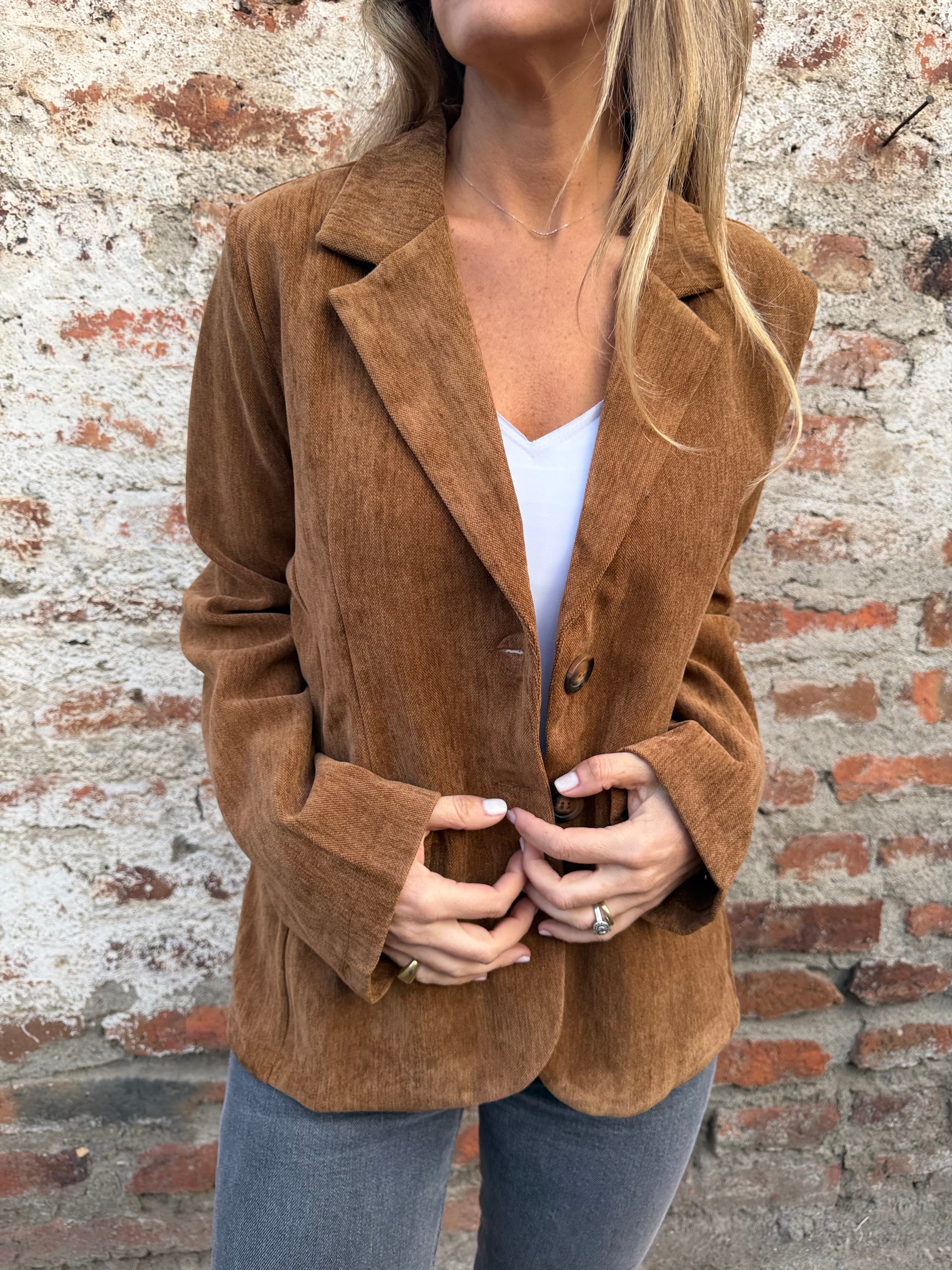 Blazer textura camel