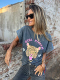 Polera tigre azul piedra