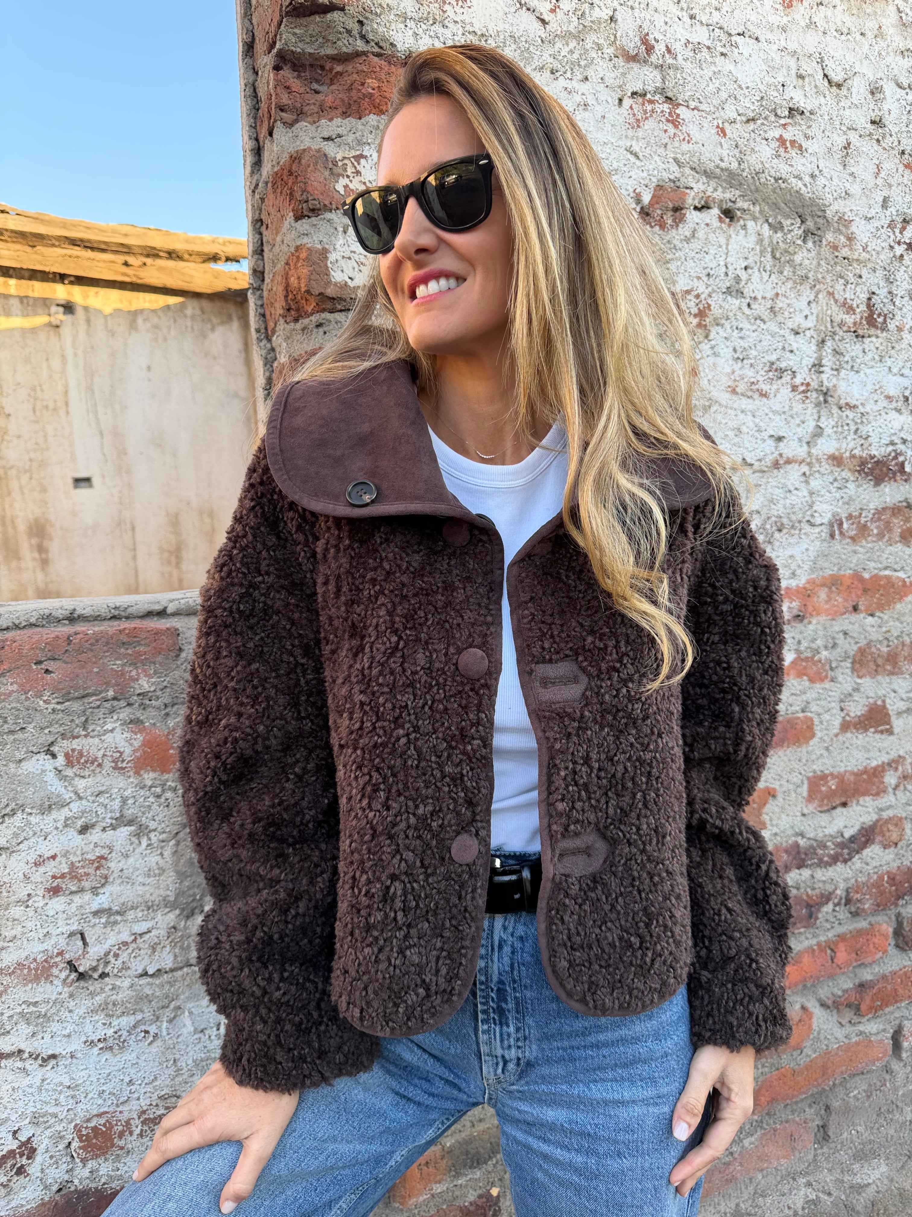 New chaqueta reversible chiporro chocolate