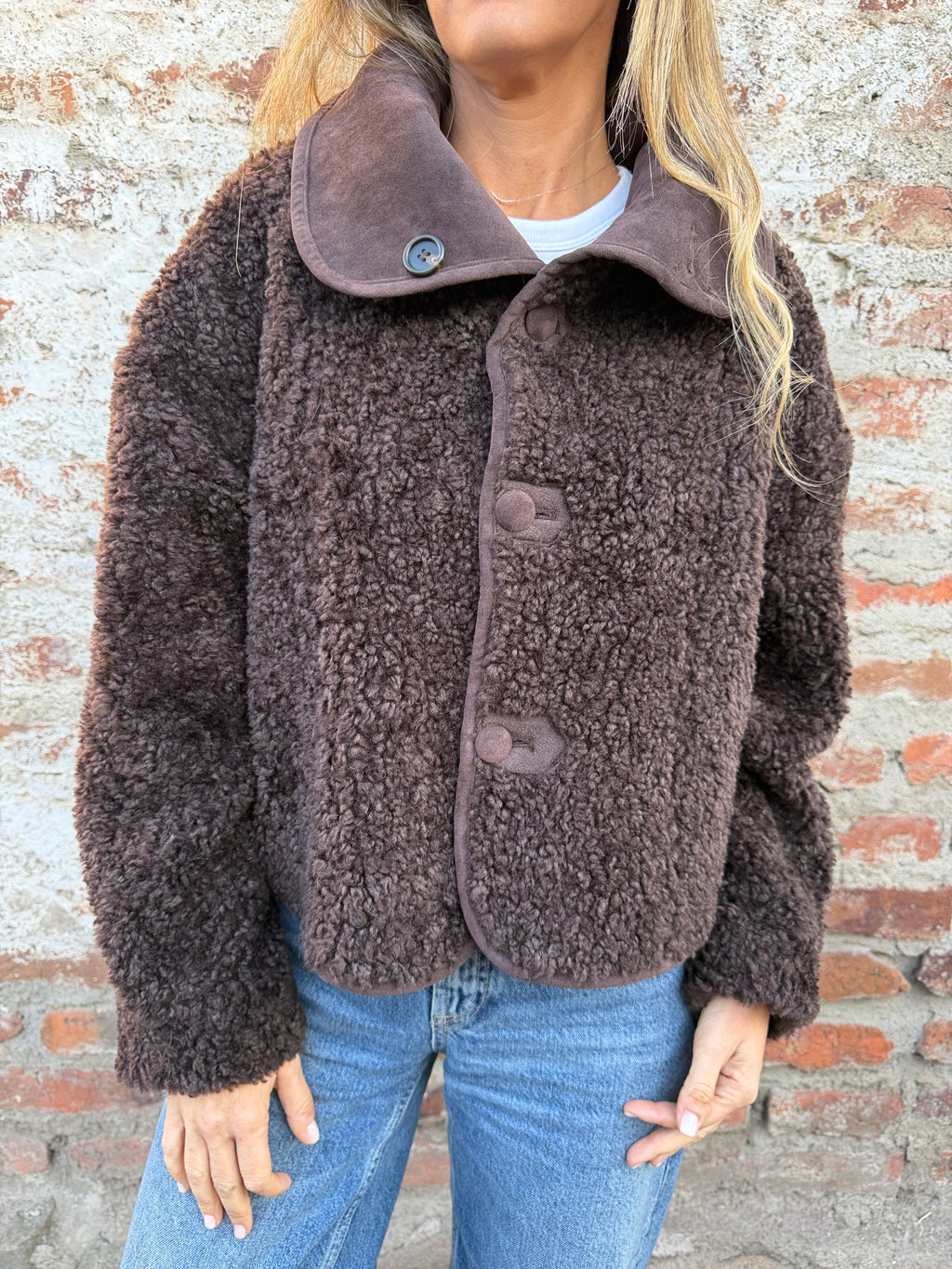 New chaqueta reversible chiporro chocolate