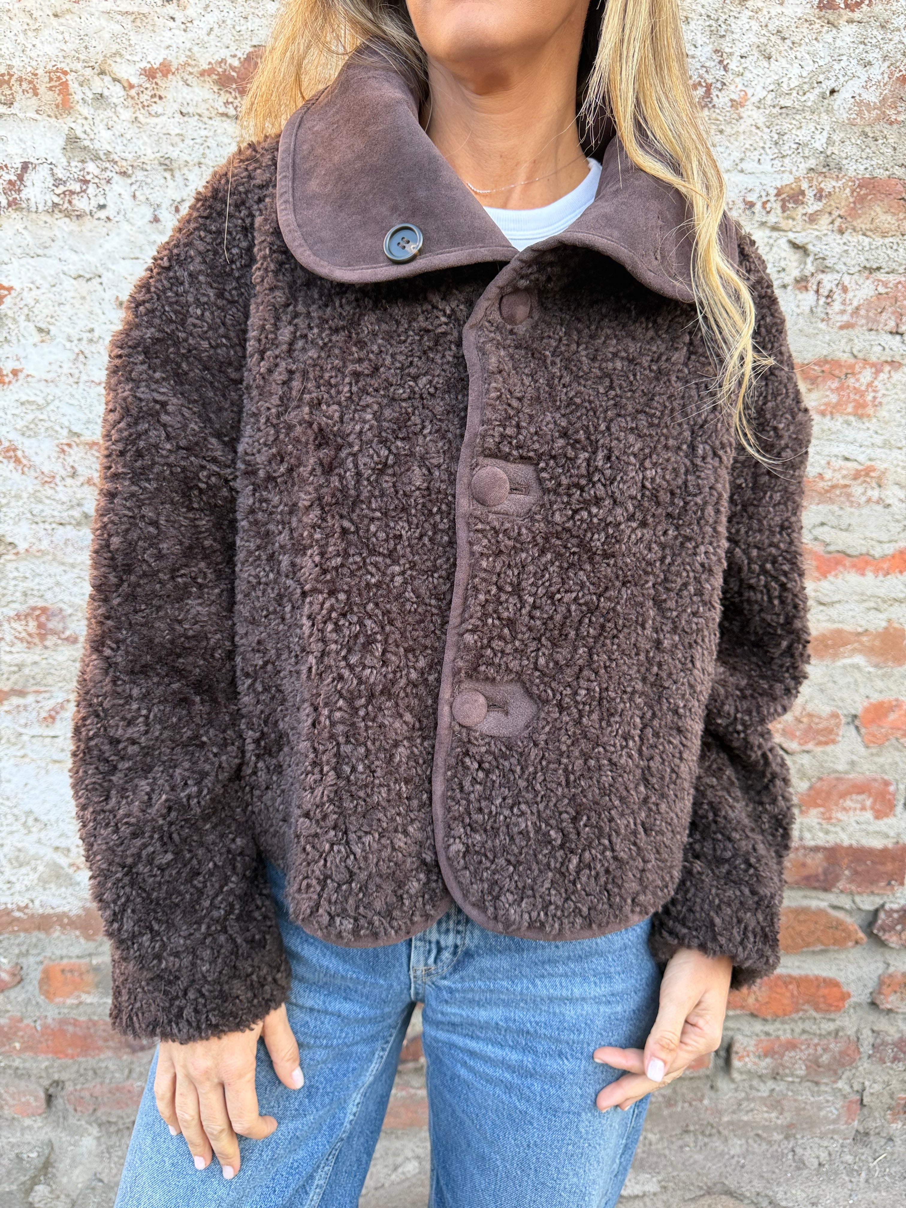 New chaqueta reversible chiporro chocolate