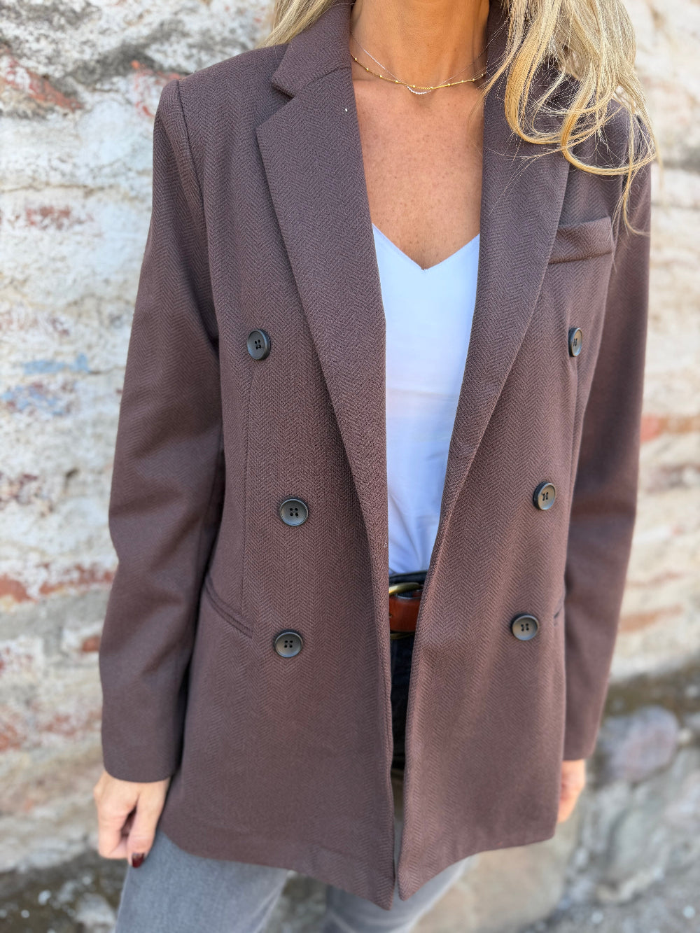 Blazer lana saville café