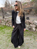 Pantalón sastre doble botón barrel negro