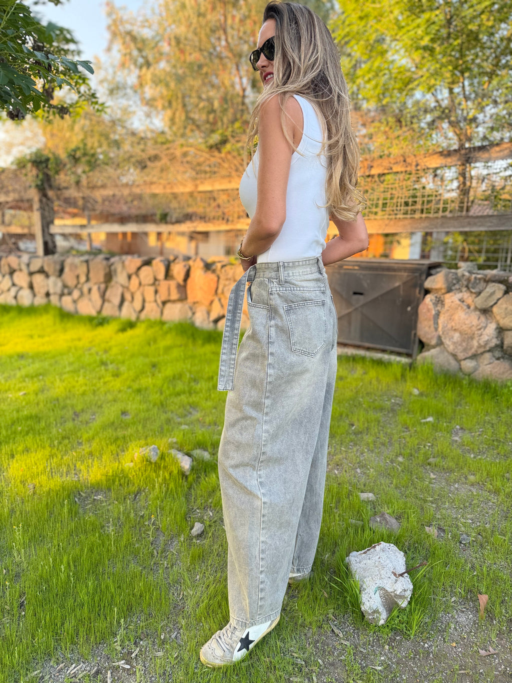 Bluejean new barrel cinto gris