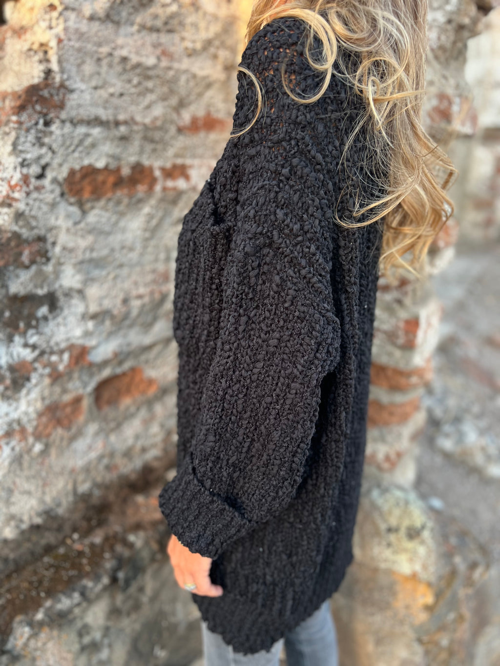 Maxxi chaleco pocket chenille negro